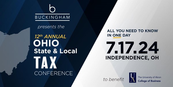 The 12th annual Ohio State & Local Tax Conference.