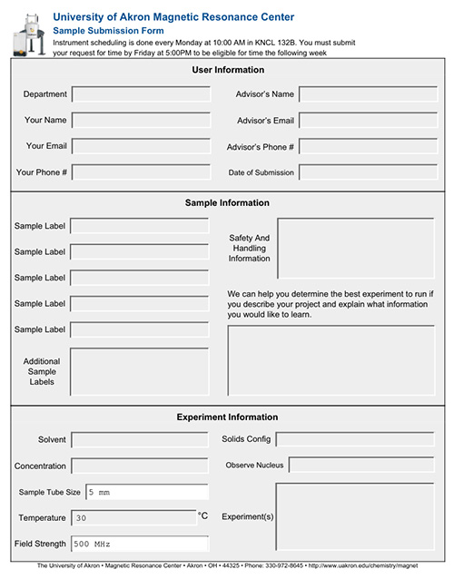 MRC Sample Submission Form Preview