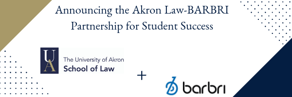 Art reflecting the partnership between Akron Law and Barbri