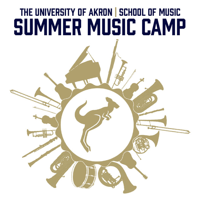 Summer Music Camp logo from summer camp at the University of Akron School of Music