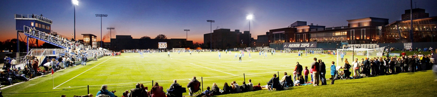 University of Akron night soccer game
