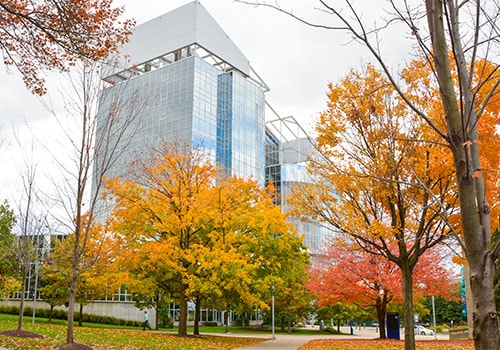 The Goodyear Polymer Building is home to many graduate students at The University of Akron