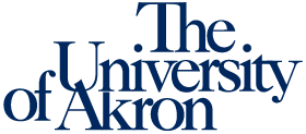 The logo for The University of Akron