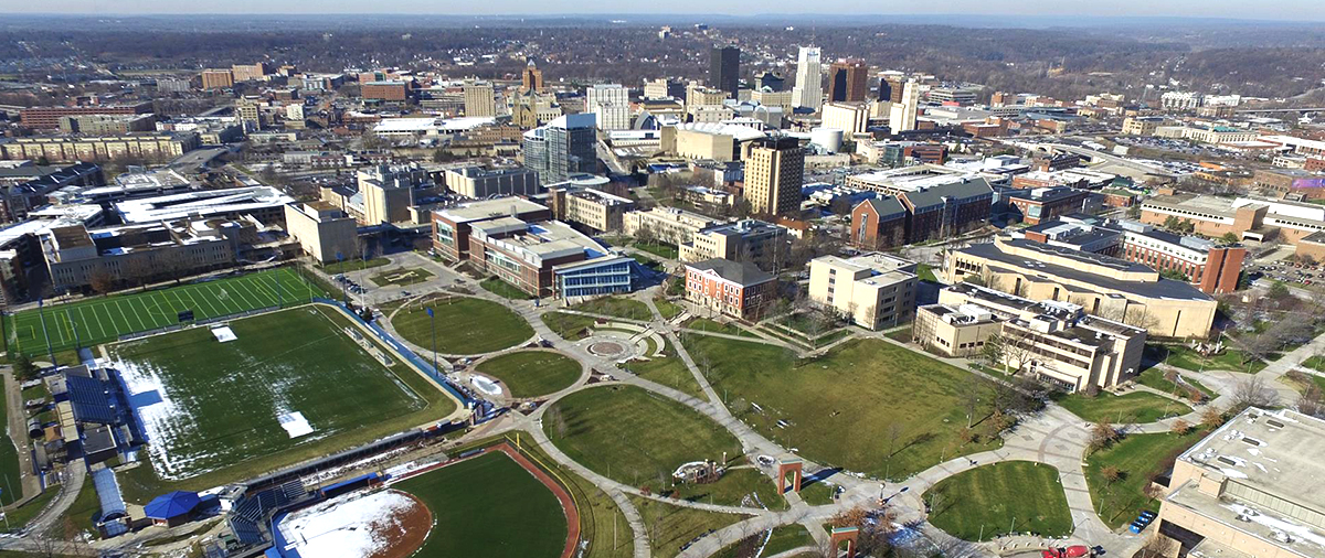 Campus drone shot