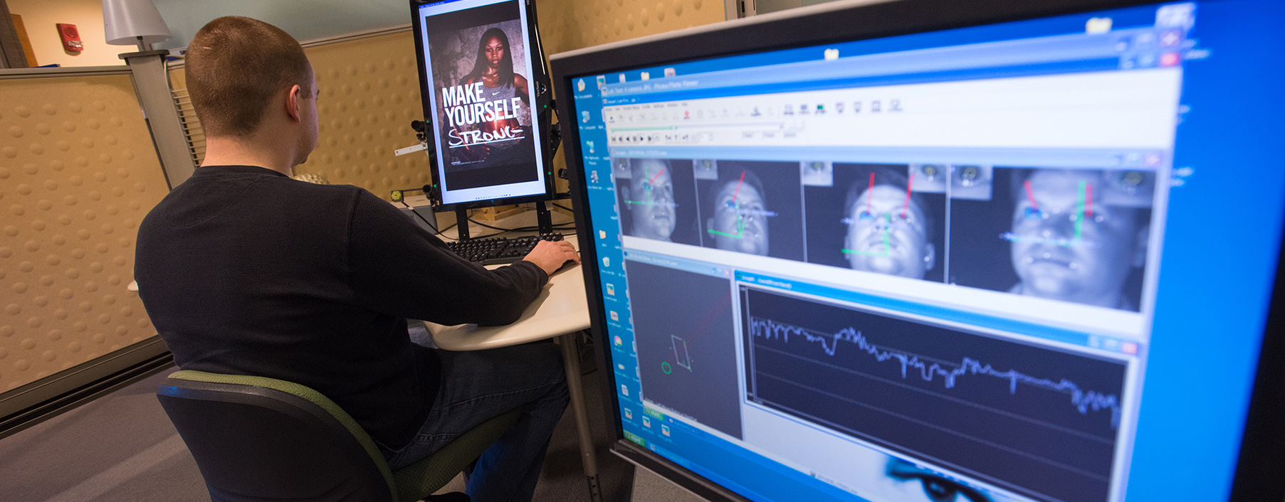 Student using suarez lab computers