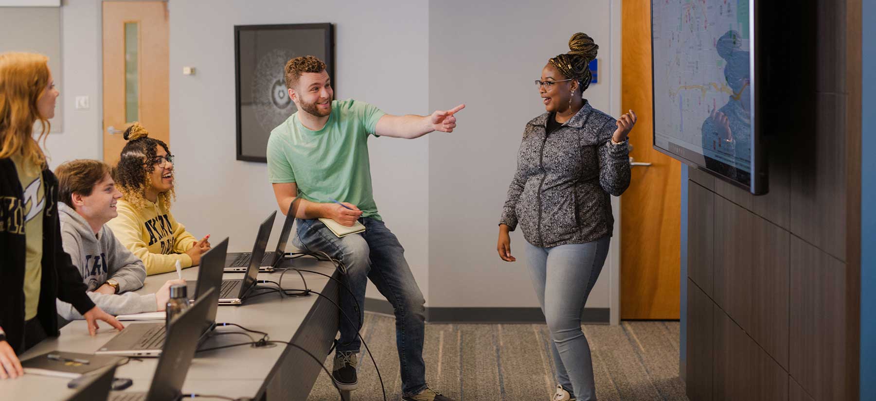 Students at The University of Akron College of Business