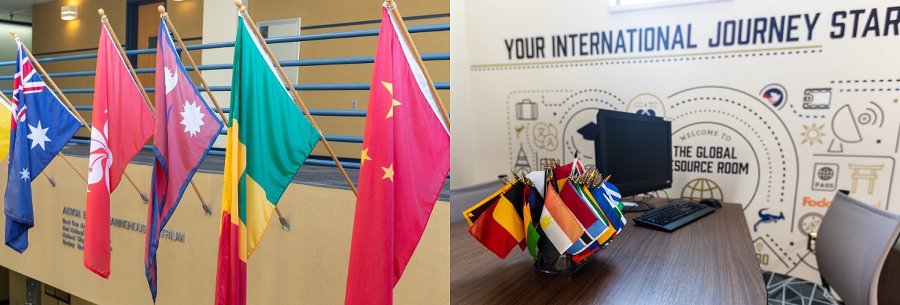 International flags in the College of Business