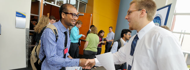 UA students at a career fair on campus