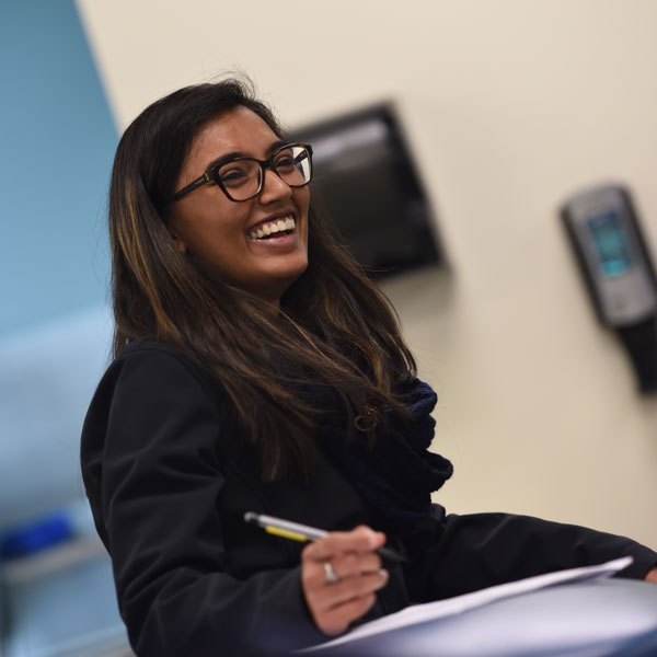 Student on campus at The University of Akron