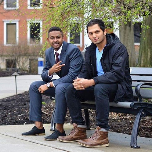 Students on campus at The University of Akron