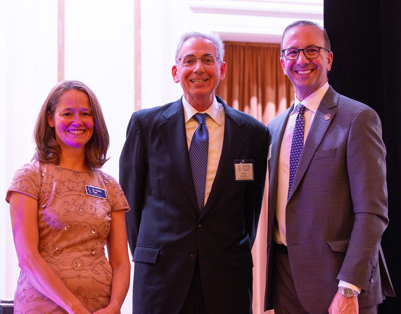 Dr. Cathy Faye, Andrew Cummings, and R. J. Nemer