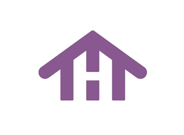 Hope and Healing Logo: Purple house-shaped icon with the letter “H” forming the structure of a home.