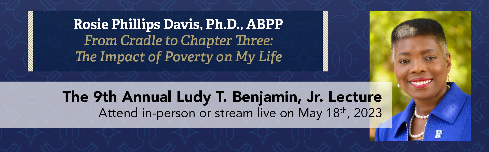 Benjamin Lecture, registration now open for May 18th, 2023