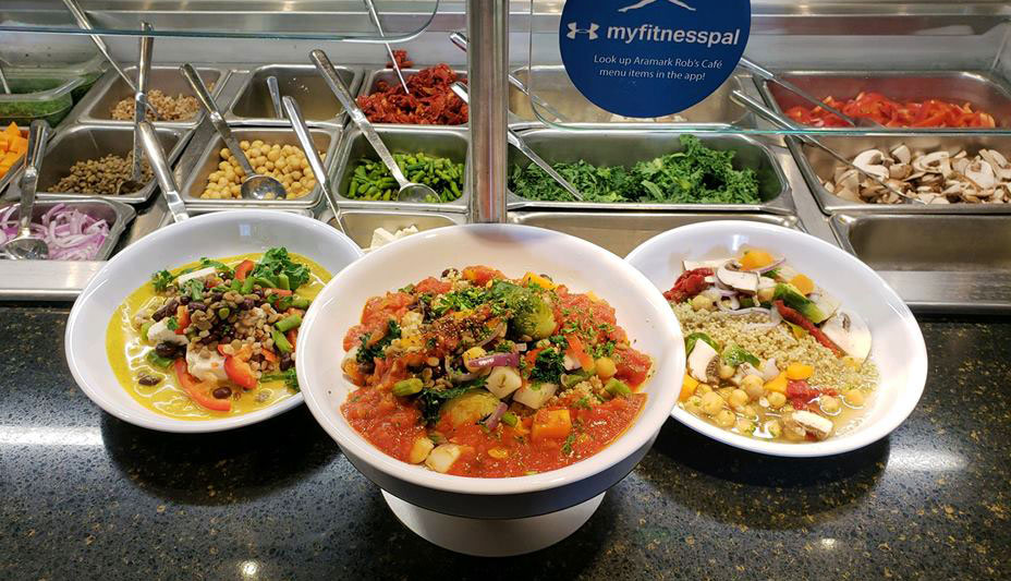 Healthy food options in dining services