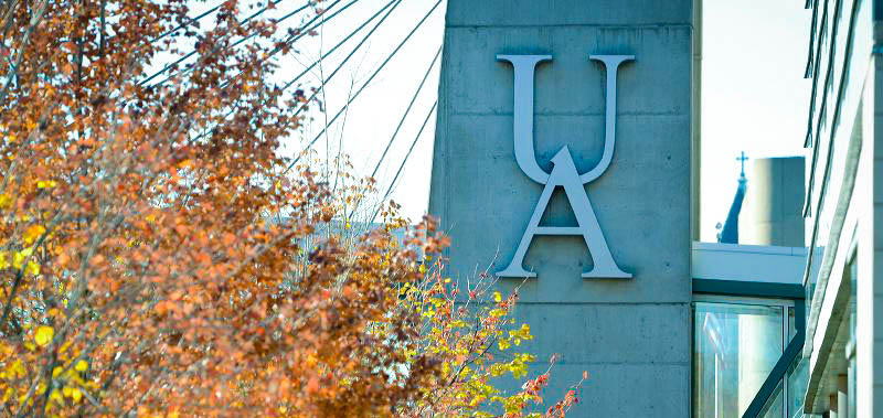 A fall scene on the campus of The University of Akron