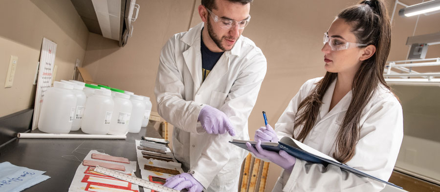 corrosion engineering students at The University of Akron