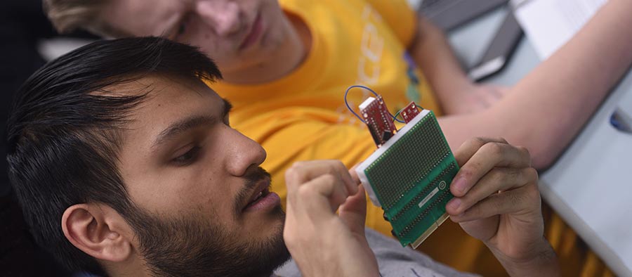 Electrical engineering undergrad students at The University of Akron