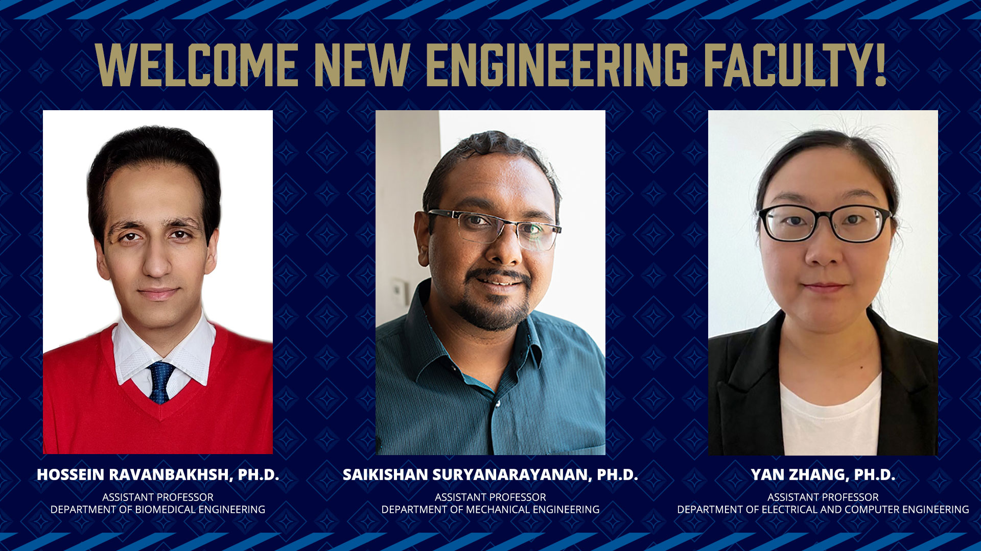 Welcome new engineering faculty