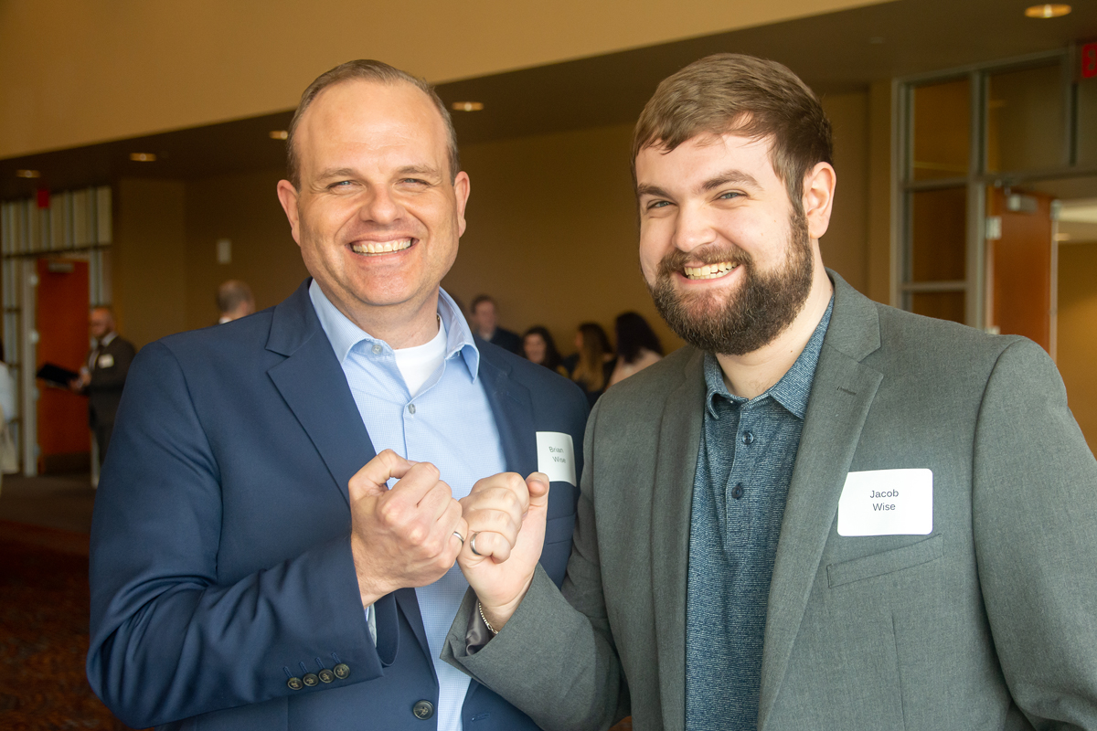 Brian and Jacob Wise received their rings together at this year’s Order of the Engineer ceremony.