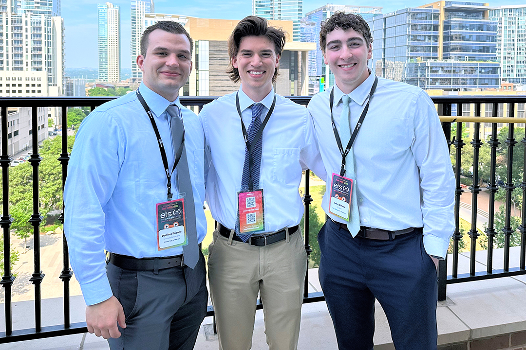 EnergyTech UP team members Dominic Frisone, Spencer Frase and John DiPaolo.