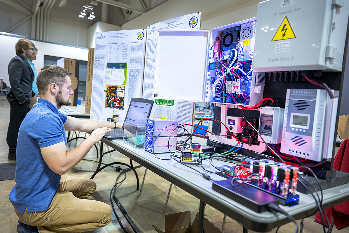 From rocket engines to boba tea makers, Senior Design Day showcases engineering excellence and ingenuity at The University of Akron