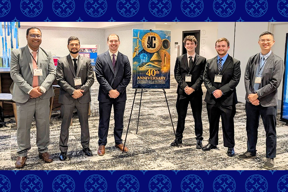 Mechanical engineering graduate students showcase research, earn awards at ASC Conference