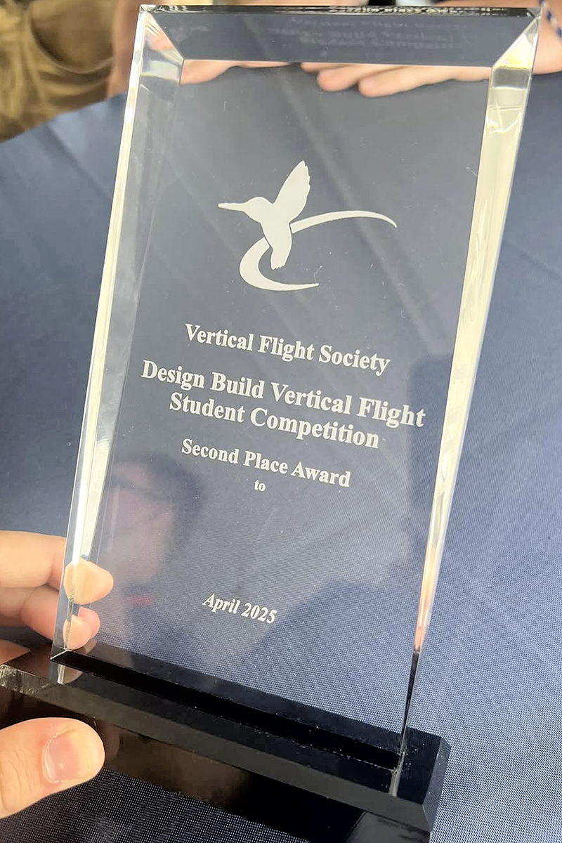 Zips Drone Design's Second Place Award from the 2025 VFS Design-Build-Vertical Flight Competition — an impressive debut on the international stage.