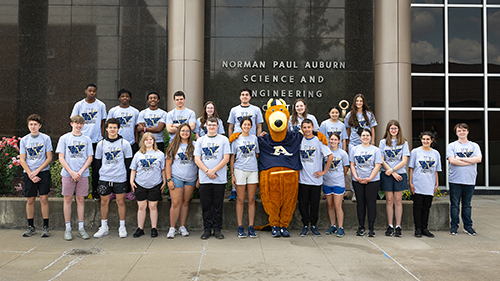 Students from summer camp at the University of Akron College of Engineering