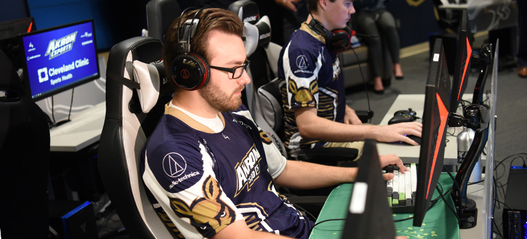 University of Akron esports facility for students on campus