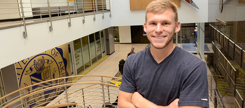 An engineering master's student at The University of Akron in Ohio