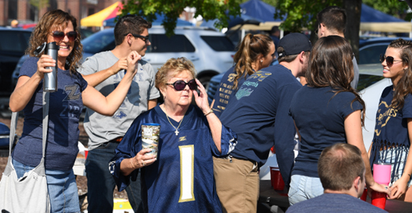 Proud Parents and alumni tailgating before the Akron Zips football game