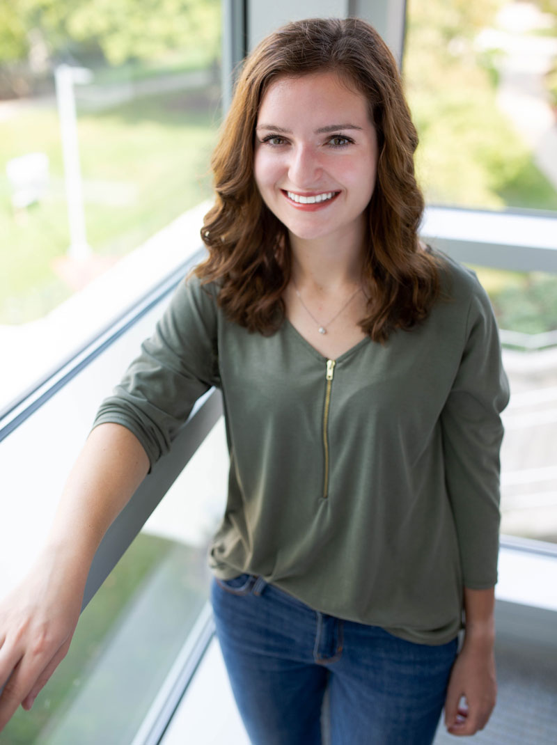 Amanda Jancewicz, chemical engineering major on The University of Akron campus
