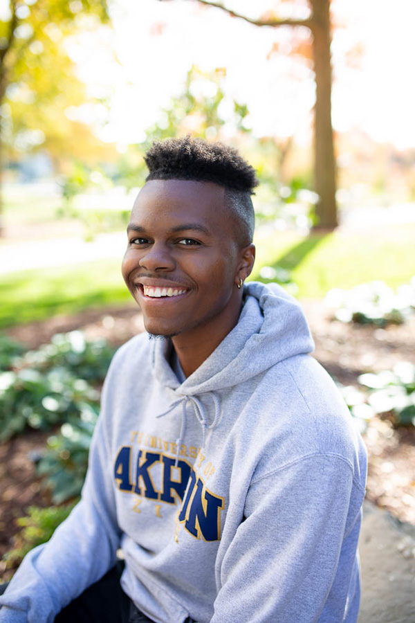 Jason Render, honors student on The University of Akron campus