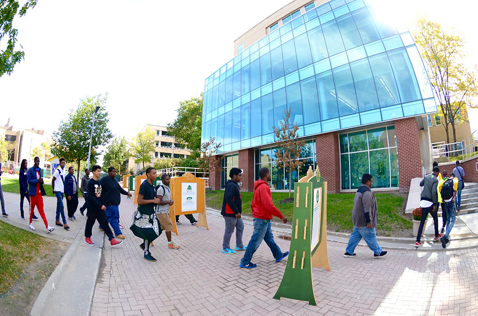 Exterior of Zook Hall looking south from Coleman Common