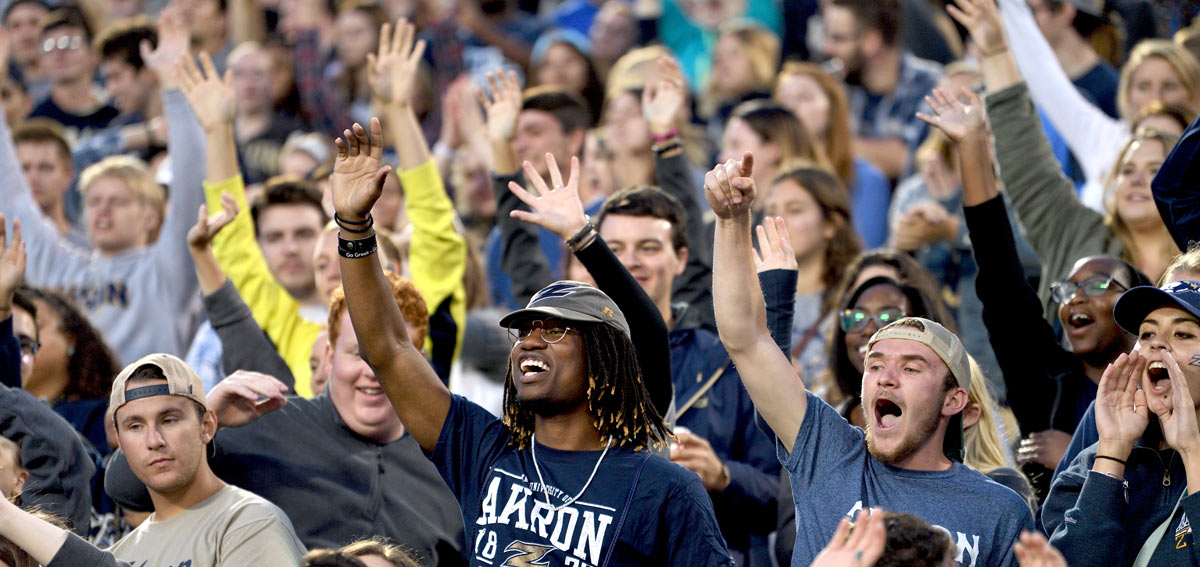 Students at a football game