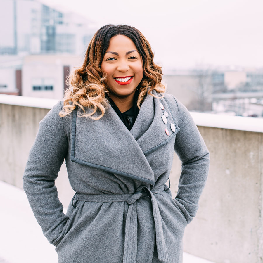 Courtney Johnson-Benson, an admissions officer at The University of Akron