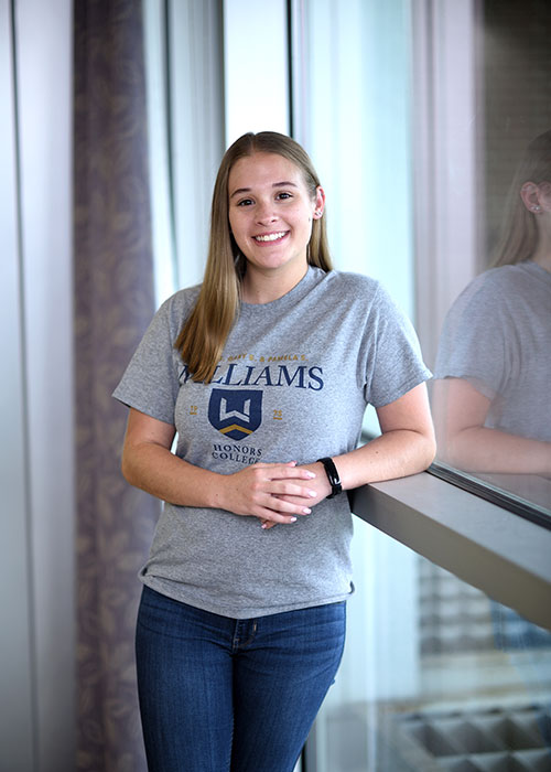 Student BreAnna Piorkowski from the Honors College at the University of Akron