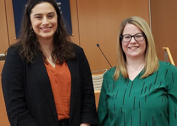 Kellie Lockemer (left) and Laura Grimes awarded at The University of Akron School of Law