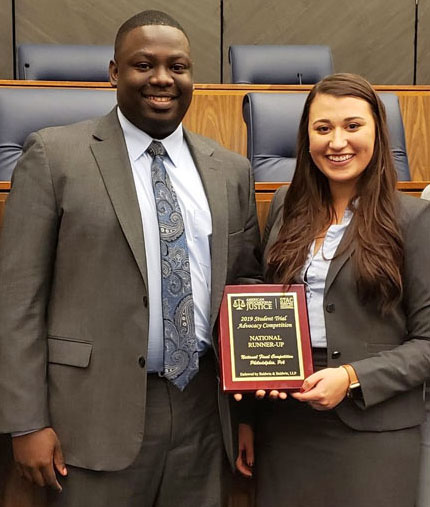 Imokhai Okolo and Cassandra Rosa from Akron Law