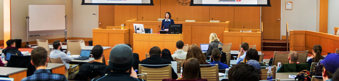 Law students in a lecture hall