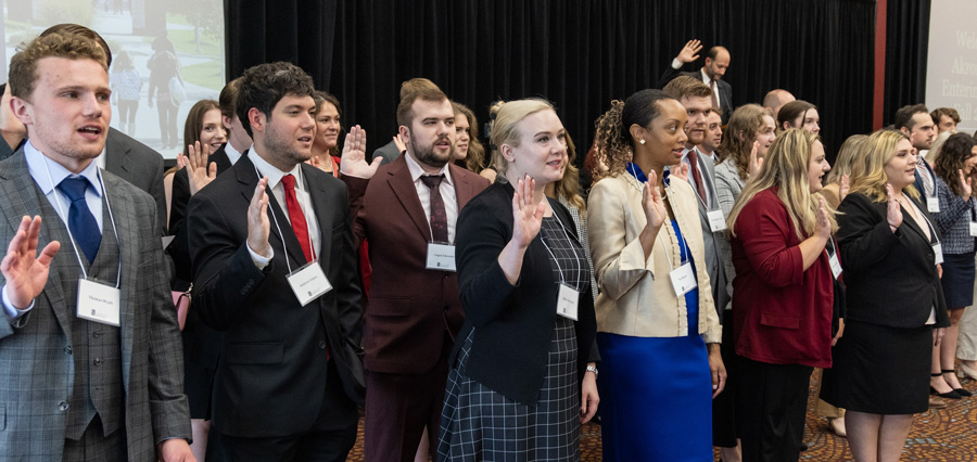 New class entering at the University of Akron School of Law.