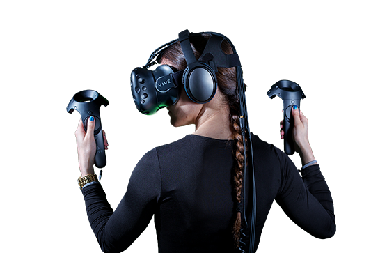 Lady Using Virtual Reality