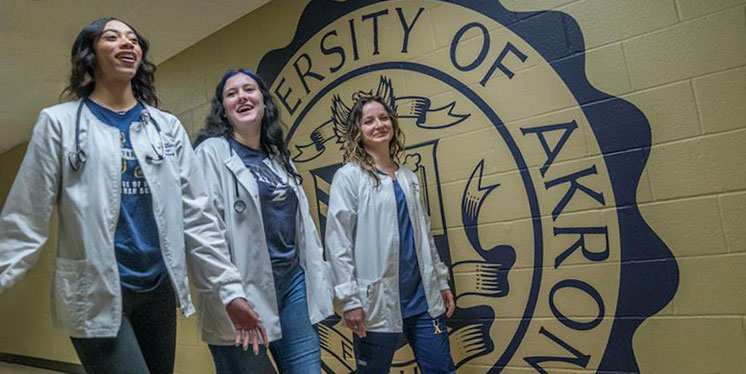 Nursing students at The University of Akron