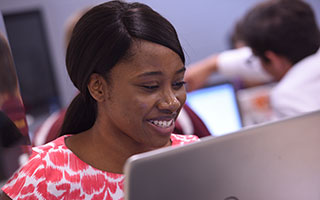 A student enrolled in an online certificate program