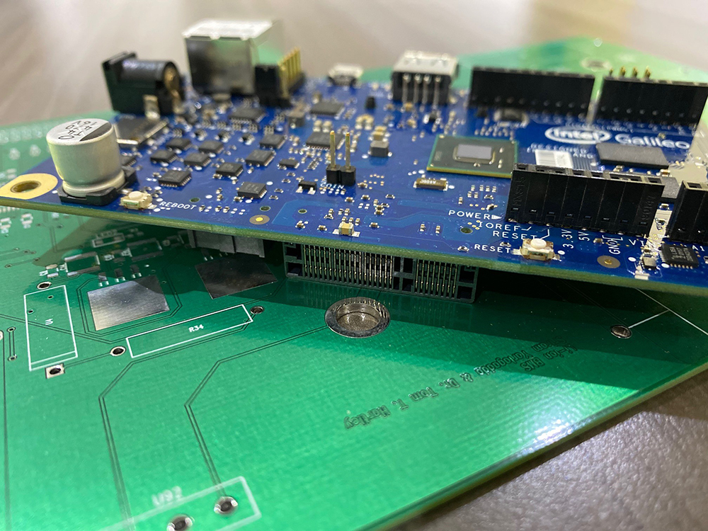 The electronics inside a microprocesser