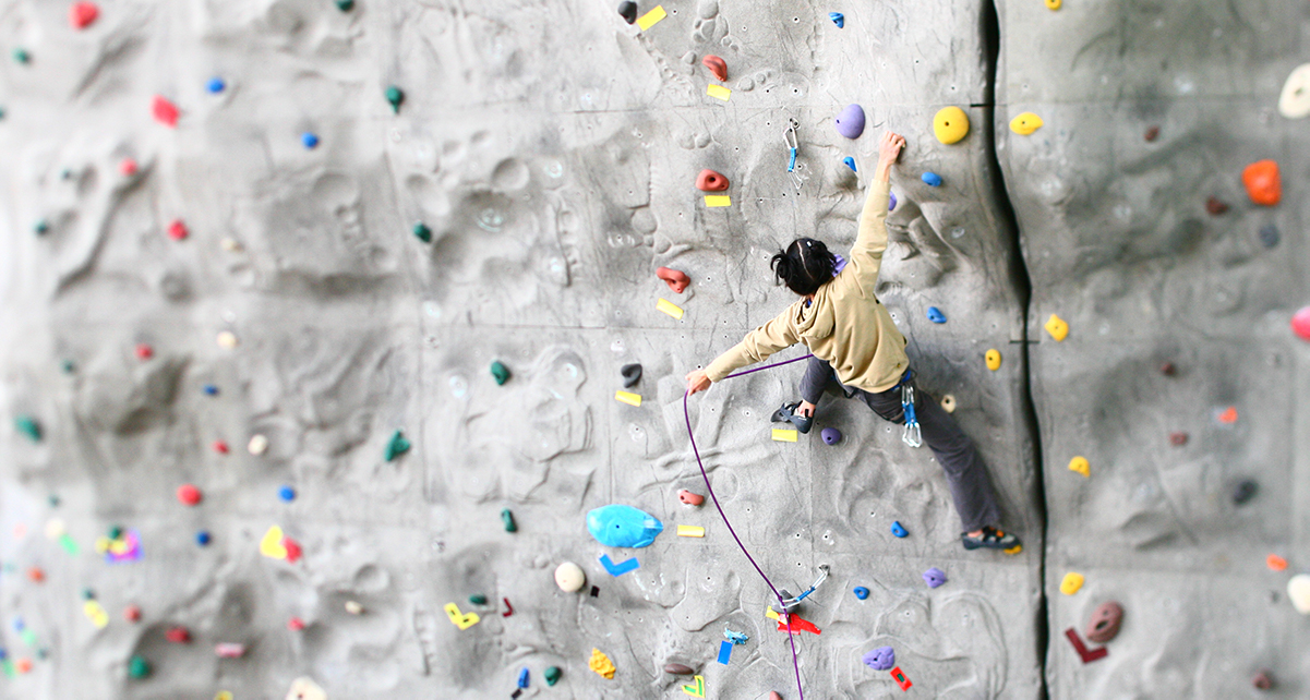 Person bouldering