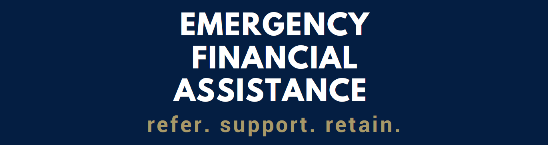 Emergency financial assistance banner