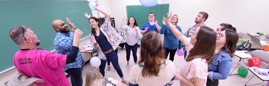 Master of Social Work students on The University of Akron campus
