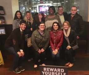 Students in the Sociology Club at The University of Akron participate in a group activity