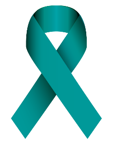 A teal ribbon symbolizing support for Sexual Assault Awareness and Prevention
